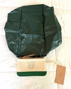 The Superior Labor Packable Tote Bag Green with Canvas Zip Pouch Made in Japan